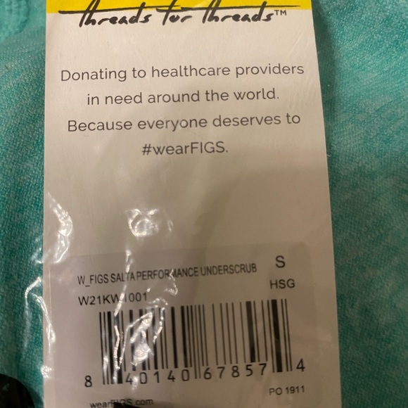 Figs Surgical Green Salta Underscrub S - NWT in original bag - Picture 3 of 4